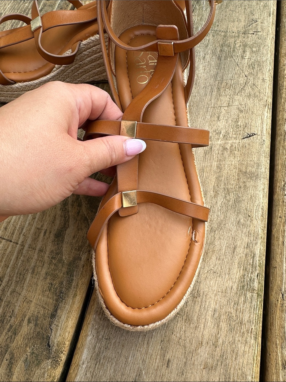 Franco Sarto Espadrille Wedges Sandals - Picture 9 of 9